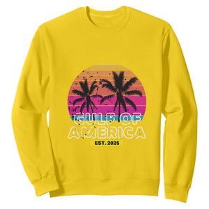 Welcome To America's Gulf Sweatshirt Est 2025 Retro Vintage Summer Vibes TS10 Daisy Print Your Wear