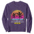 Welcome To America's Gulf Sweatshirt Est 2025 Retro Vintage Summer Vibes TS10 Purple Print Your Wear