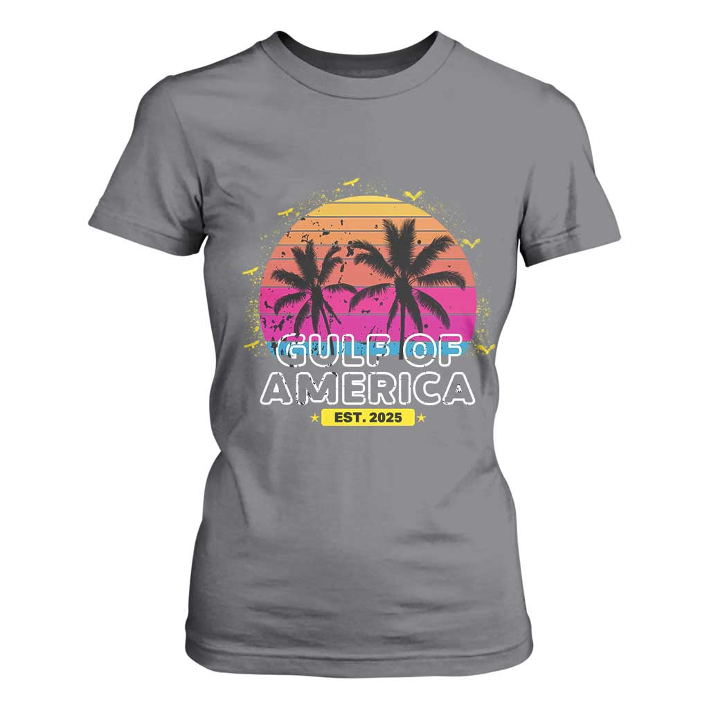 Welcome To America's Gulf T Shirt For Women Est 2025 Retro Vintage Summer Vibes TS10 Charcoal Print Your Wear