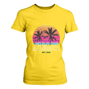 Welcome To America's Gulf T Shirt For Women Est 2025 Retro Vintage Summer Vibes TS10 Daisy Print Your Wear