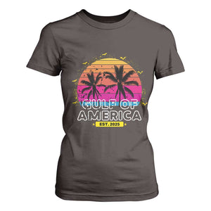Welcome To America's Gulf T Shirt For Women Est 2025 Retro Vintage Summer Vibes TS10 Dark Chocolate Print Your Wear