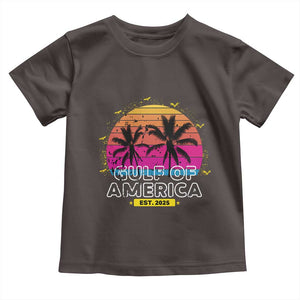 Welcome To America's Gulf Toddler T Shirt Est 2025 Retro Vintage Summer Vibes TS10 Dark Chocolate Print Your Wear