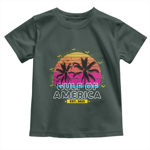 Welcome To America's Gulf Toddler T Shirt Est 2025 Retro Vintage Summer Vibes TS10 Dark Forest Green Print Your Wear