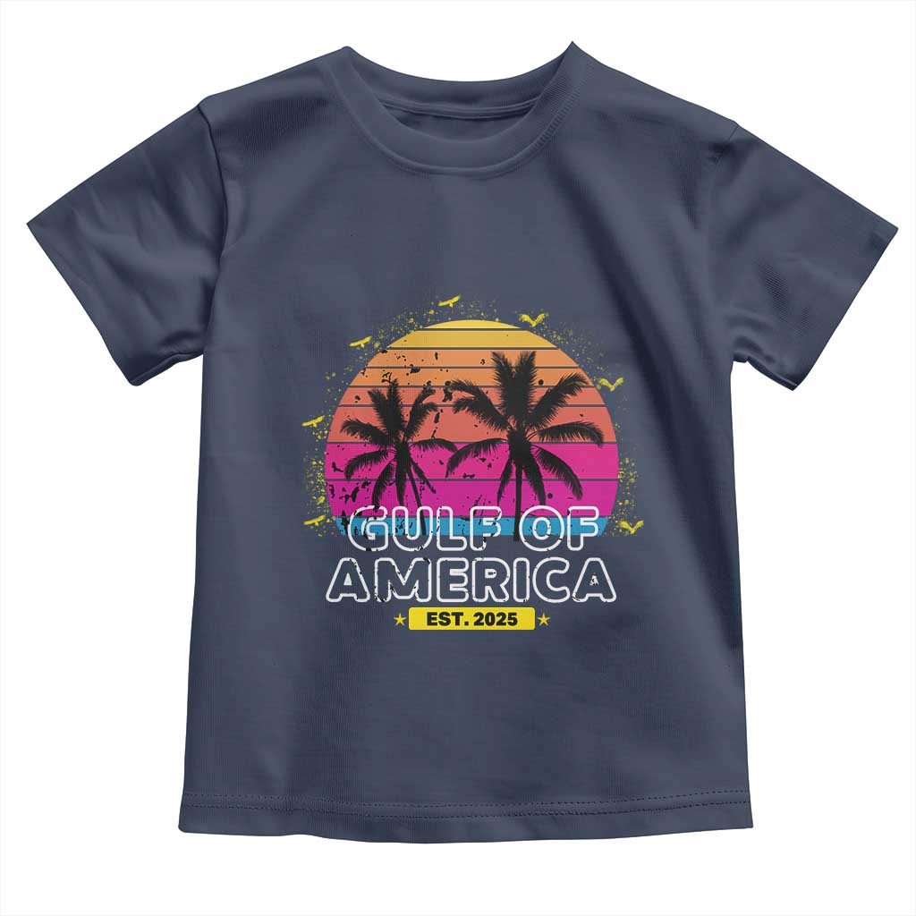 Welcome To America's Gulf Toddler T Shirt Est 2025 Retro Vintage Summer Vibes TS10 Navy Print Your Wear