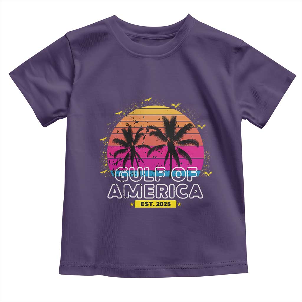 Welcome To America's Gulf Toddler T Shirt Est 2025 Retro Vintage Summer Vibes TS10 Purple Print Your Wear