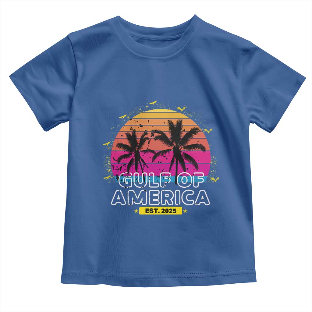 Welcome To America's Gulf Toddler T Shirt Est 2025 Retro Vintage Summer Vibes TS10 Royal Blue Print Your Wear