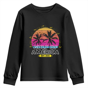 Welcome To America's Gulf Youth Sweatshirt Est 2025 Retro Vintage Summer Vibes TS10 Black Print Your Wear