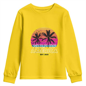 Welcome To America's Gulf Youth Sweatshirt Est 2025 Retro Vintage Summer Vibes TS10 Daisy Print Your Wear