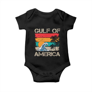 Gulf Of USA Baby Onesie Funny Beach Summer Vacation Retro Vintage TS10 Black Print Your Wear