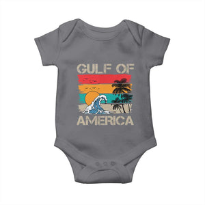 Gulf Of USA Baby Onesie Funny Beach Summer Vacation Retro Vintage TS10 Charcoal Print Your Wear