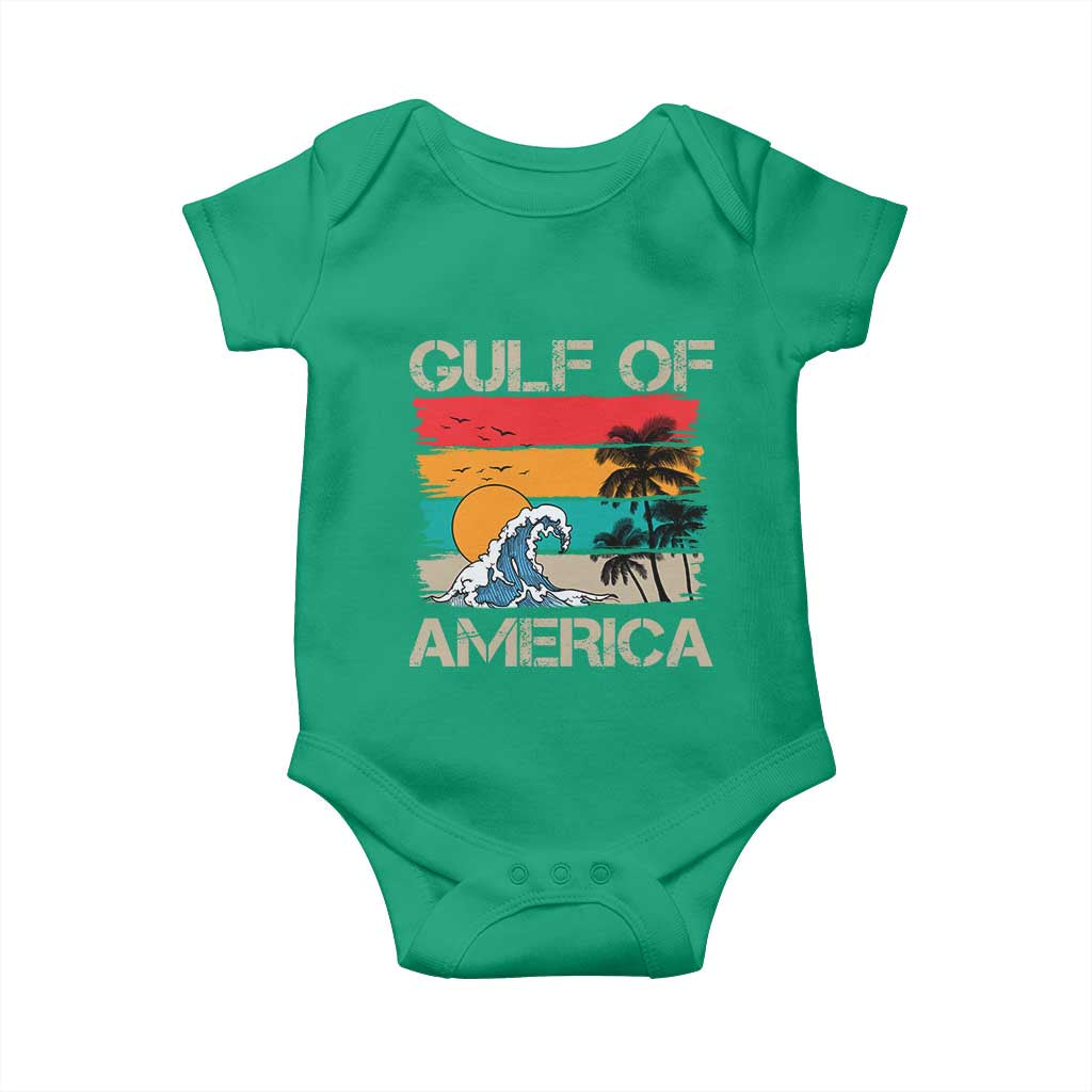 Gulf Of USA Baby Onesie Funny Beach Summer Vacation Retro Vintage TS10 Irish Green Print Your Wear