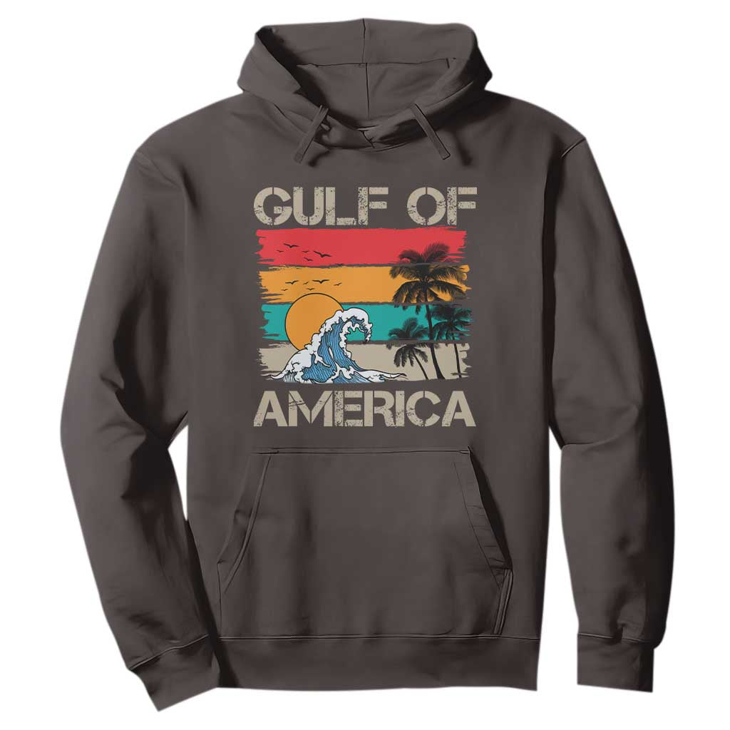 Gulf Of USA Hoodie Funny Beach Summer Vacation Retro Vintage TS10 Dark Chocolate Print Your Wear