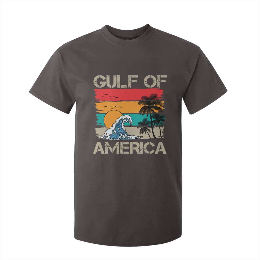 Gulf Of USA T Shirt For Kid Funny Beach Summer Vacation Retro Vintage TS10 Dark Chocolate Print Your Wear