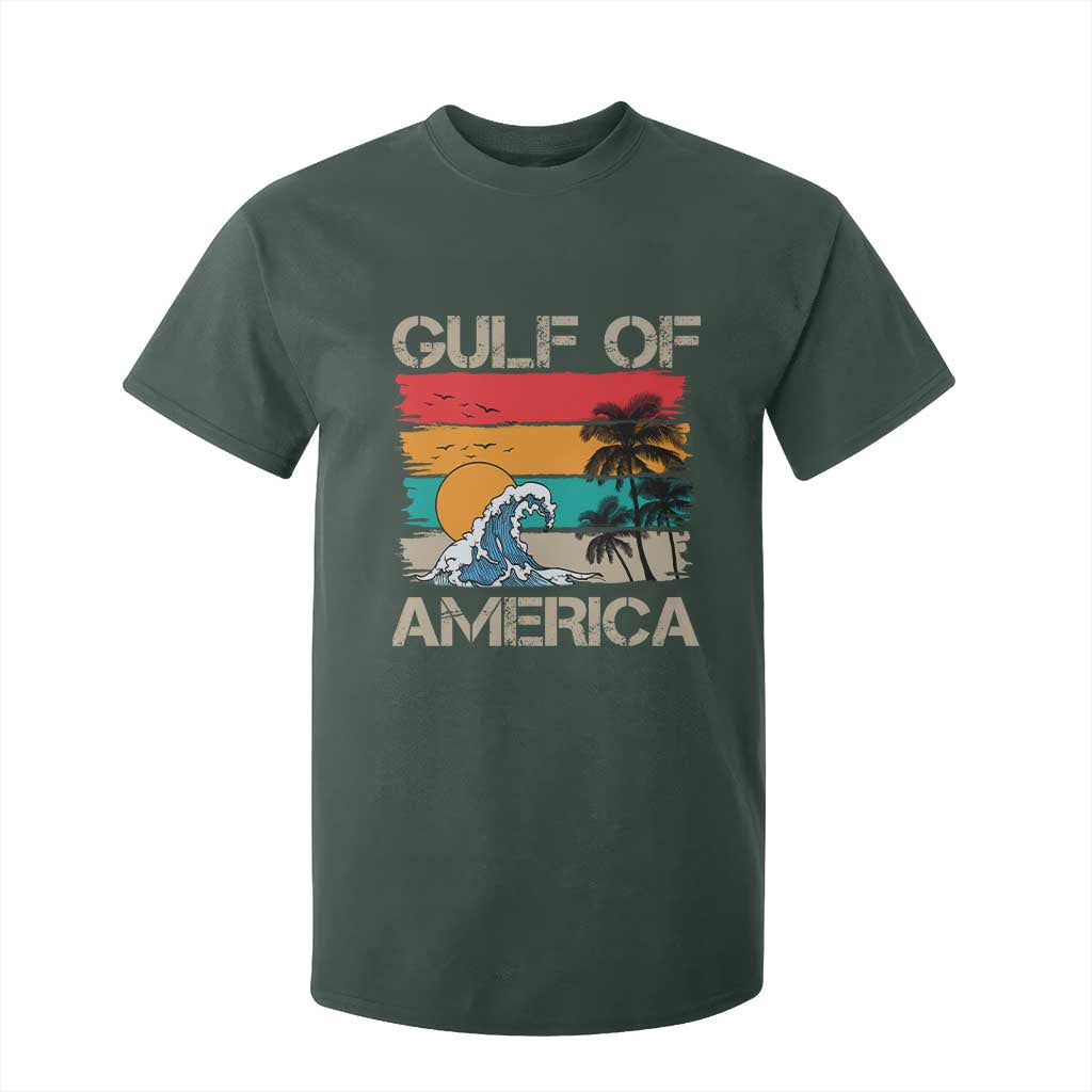Gulf Of USA T Shirt For Kid Funny Beach Summer Vacation Retro Vintage TS10 Dark Forest Green Print Your Wear