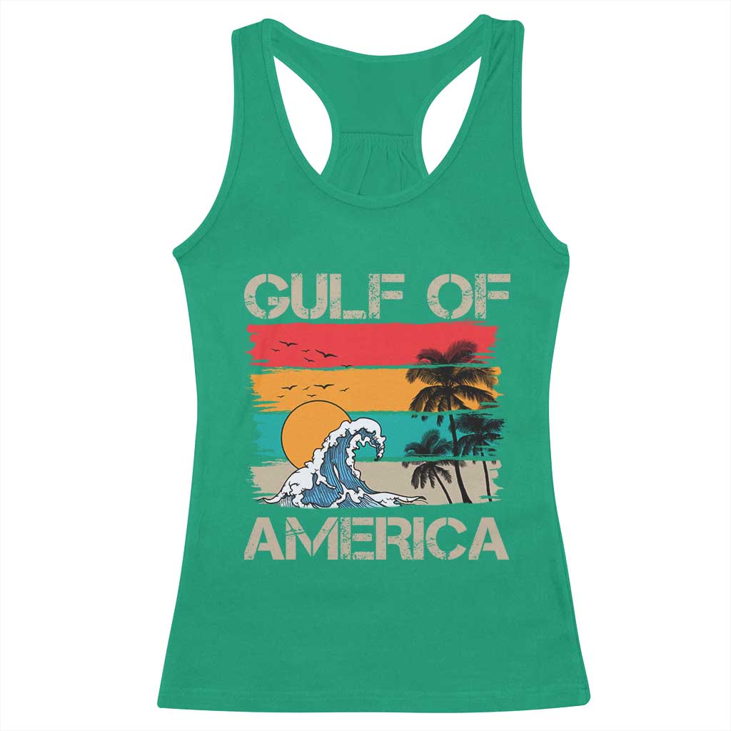 Gulf Of USA Racerback Tank Top Funny Beach Summer Vacation Retro Vintage TS10 Irish Green Print Your Wear