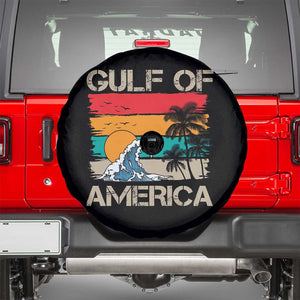 Gulf Of USA Spare Tire Cover Funny Beach Summer Vacation Retro Vintage TS10 Black Print Your Wear