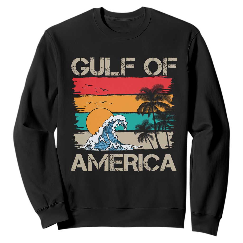 Gulf Of USA Sweatshirt Funny Beach Summer Vacation Retro Vintage TS10 Black Print Your Wear