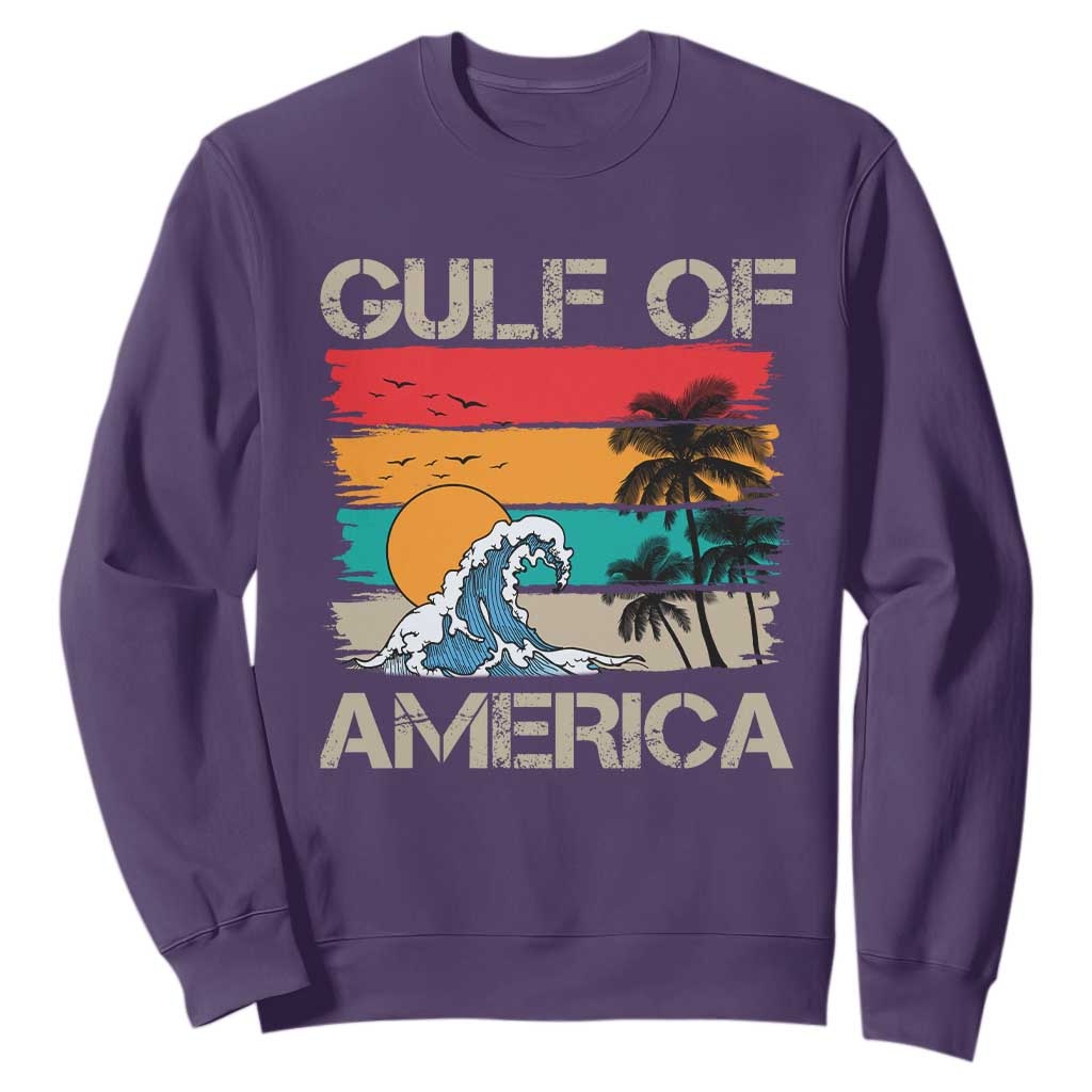 Gulf Of USA Sweatshirt Funny Beach Summer Vacation Retro Vintage TS10 Purple Print Your Wear