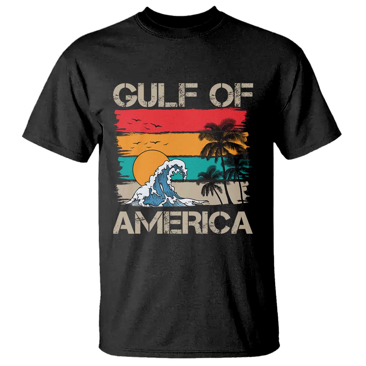 Gulf Of USA T Shirt Funny Beach Summer Vacation Retro Vintage TS10 Black Print Your Wear