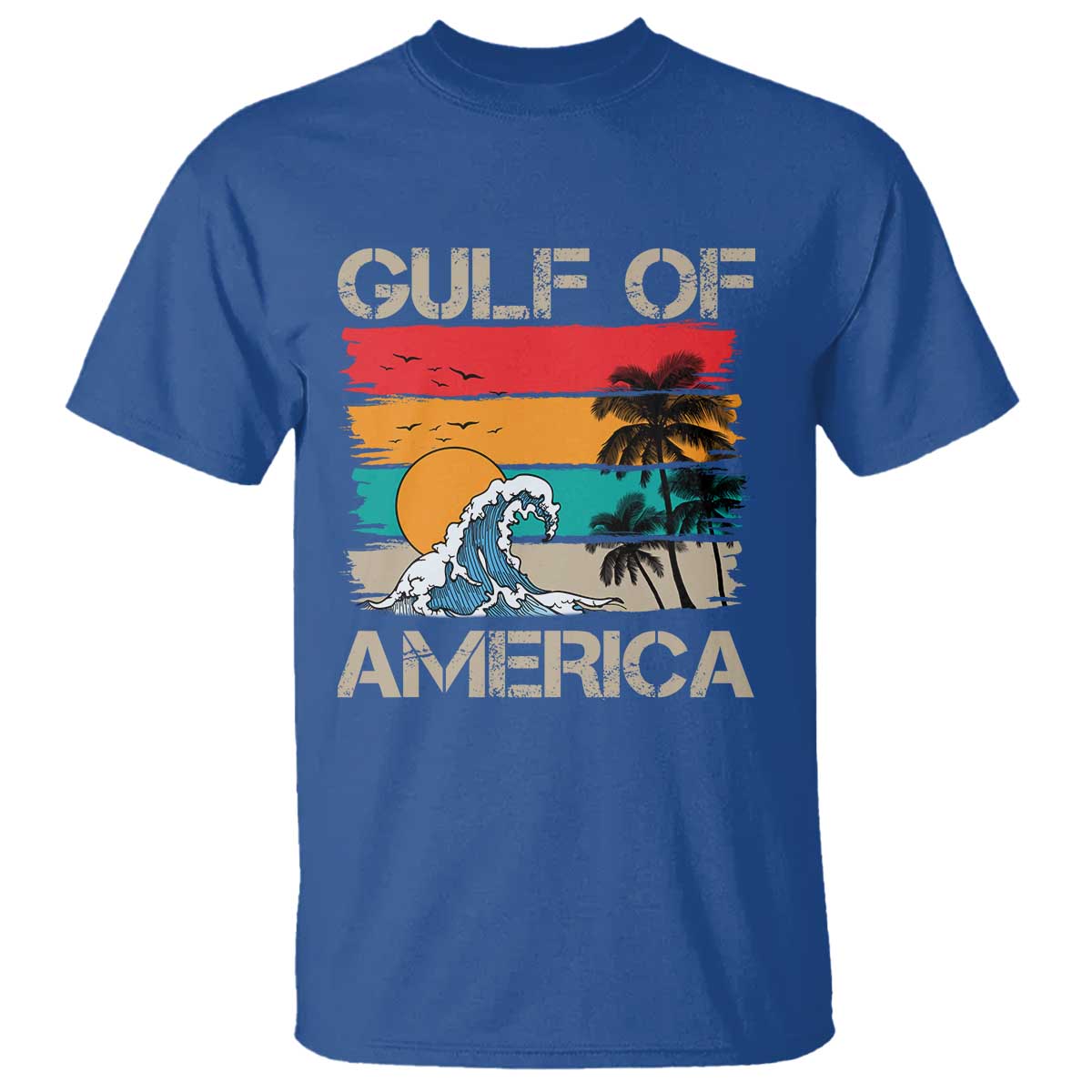 Gulf Of USA T Shirt Funny Beach Summer Vacation Retro Vintage TS10 Royal Blue Print Your Wear