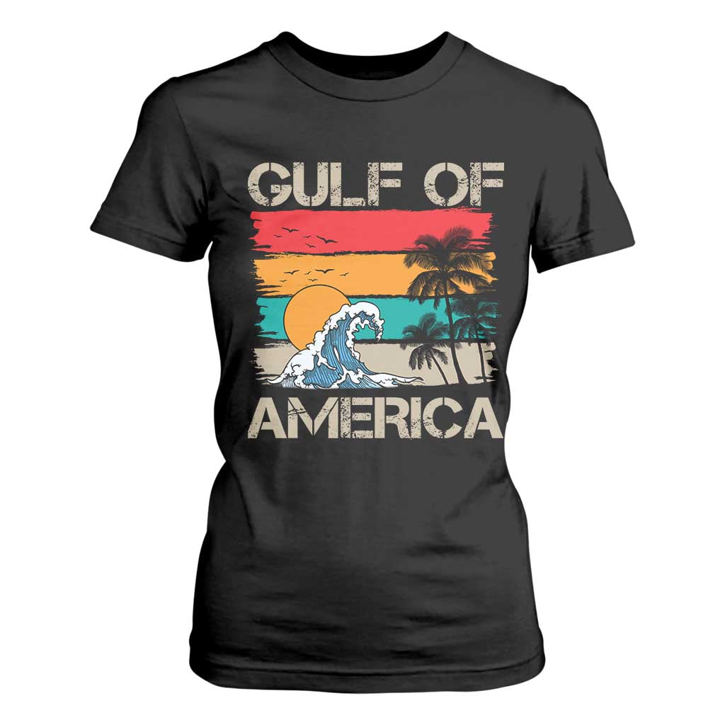 Gulf Of USA T Shirt For Women Funny Beach Summer Vacation Retro Vintage TS10 Black Print Your Wear