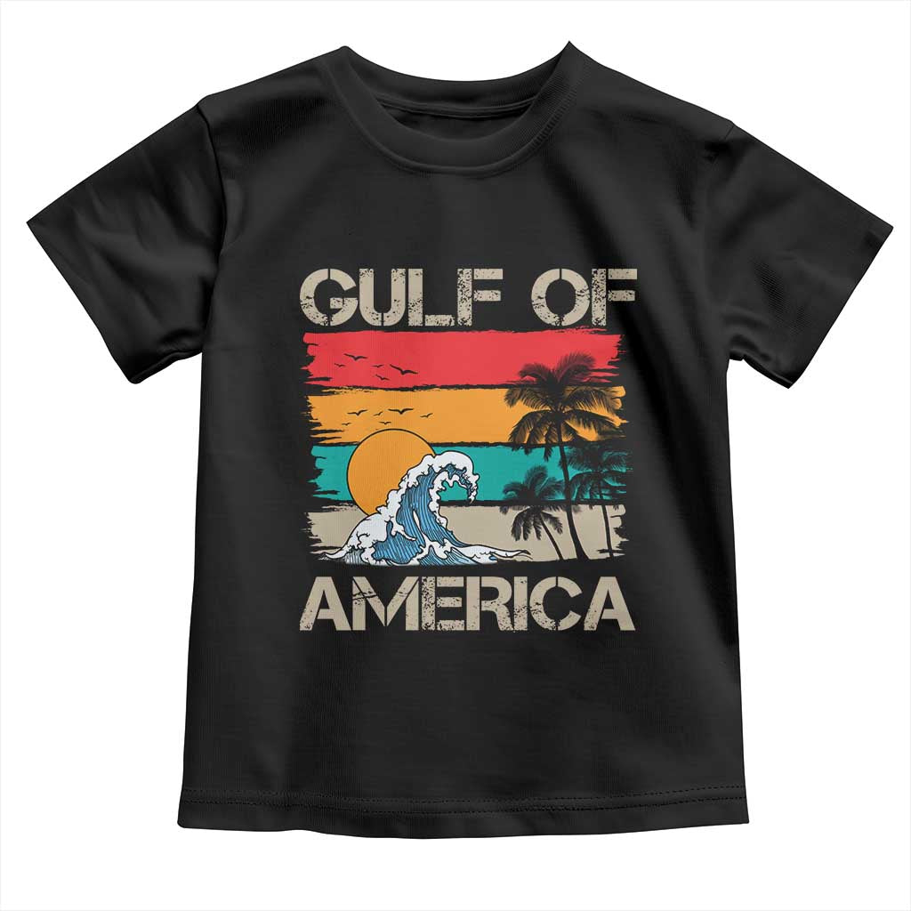 Gulf Of USA Toddler T Shirt Funny Beach Summer Vacation Retro Vintage TS10 Black Print Your Wear