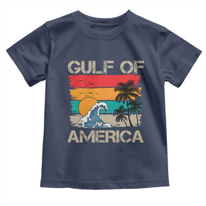Gulf Of USA Toddler T Shirt Funny Beach Summer Vacation Retro Vintage TS10 Navy Print Your Wear