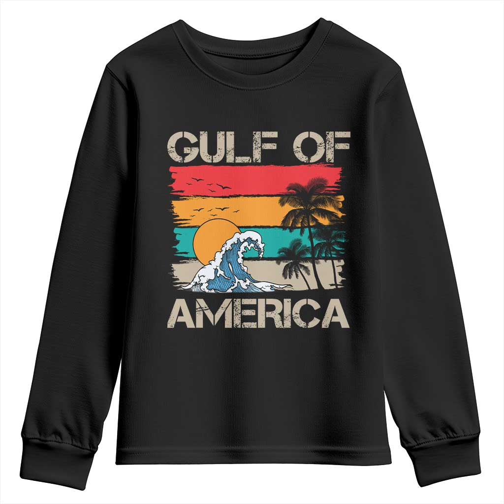 Gulf Of USA Youth Sweatshirt Funny Beach Summer Vacation Retro Vintage TS10 Black Print Your Wear