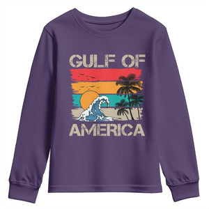 Gulf Of USA Youth Sweatshirt Funny Beach Summer Vacation Retro Vintage TS10 Purple Print Your Wear