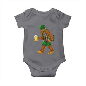 St Patricks Day Bigfoot Baby Onesie Sasquatch Beer Funny Party Shamrock TS10 Charcoal Print Your Wear