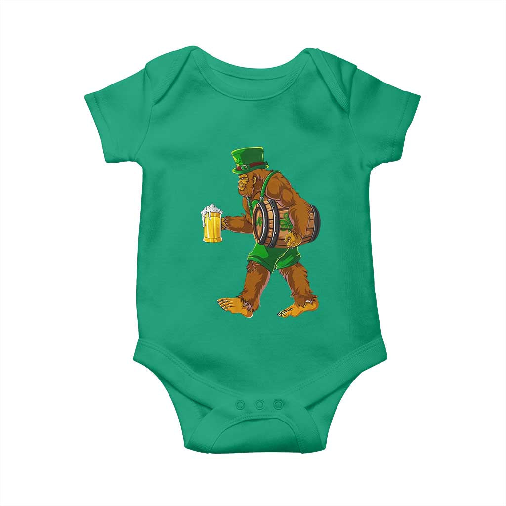 St Patricks Day Bigfoot Baby Onesie Sasquatch Beer Funny Party Shamrock TS10 Irish Green Print Your Wear