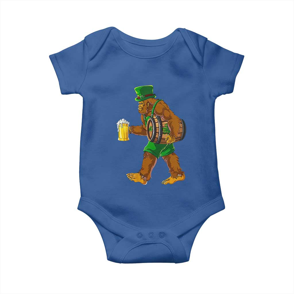 St Patricks Day Bigfoot Baby Onesie Sasquatch Beer Funny Party Shamrock TS10 Royal Blue Print Your Wear