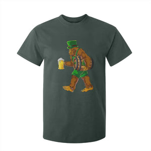 St Patricks Day Bigfoot T Shirt For Kid Sasquatch Beer Funny Party Shamrock TS10 Dark Forest Green Print Your Wear