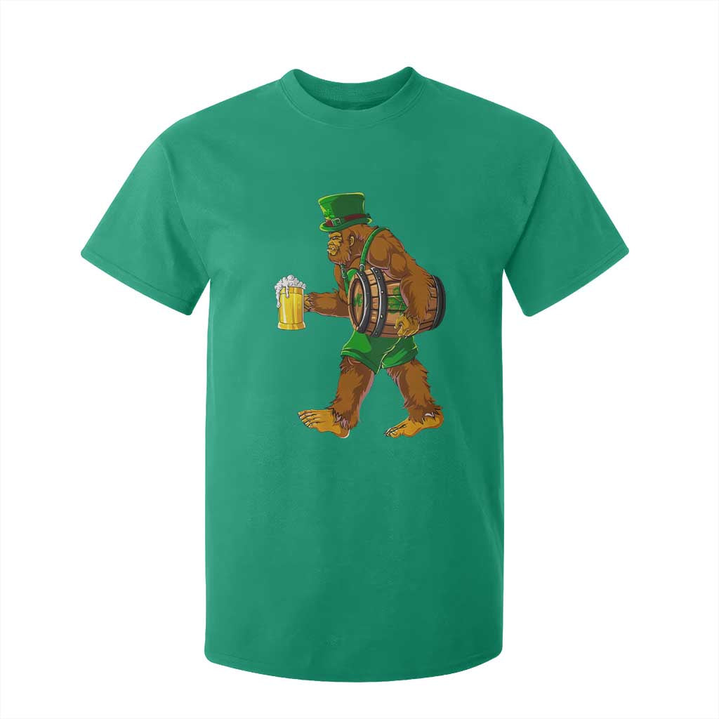 St Patricks Day Bigfoot T Shirt For Kid Sasquatch Beer Funny Party Shamrock TS10 Irish Green Print Your Wear