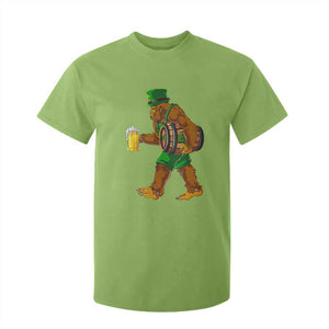 St Patricks Day Bigfoot T Shirt For Kid Sasquatch Beer Funny Party Shamrock TS10 Lime Print Your Wear