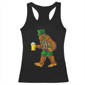 St Patricks Day Bigfoot Racerback Tank Top Sasquatch Beer Funny Party Shamrock TS10 Black Print Your Wear