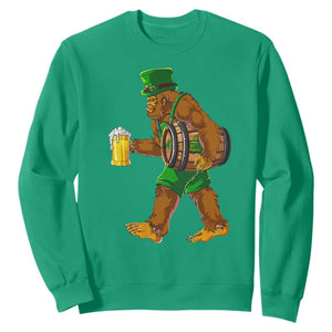 St Patricks Day Bigfoot Sweatshirt Sasquatch Beer Funny Party Shamrock TS10 Irish Green Print Your Wear