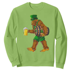 St Patricks Day Bigfoot Sweatshirt Sasquatch Beer Funny Party Shamrock TS10 Lime Print Your Wear