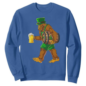 St Patricks Day Bigfoot Sweatshirt Sasquatch Beer Funny Party Shamrock TS10 Royal Blue Print Your Wear