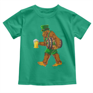 St Patricks Day Bigfoot Toddler T Shirt Sasquatch Beer Funny Party Shamrock TS10 Irish Green Print Your Wear