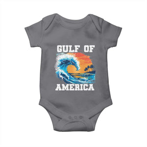 Gulf Of USA America Baby Onesie President Trump 2025 Funny Gulf Mexico Summer Vibes TS10 Charcoal Print Your Wear