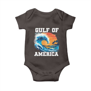 Gulf Of USA America Baby Onesie President Trump 2025 Funny Gulf Mexico Summer Vibes TS10 Dark Chocolate Print Your Wear