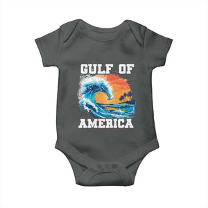 Gulf Of USA America Baby Onesie President Trump 2025 Funny Gulf Mexico Summer Vibes TS10 Dark Heather Print Your Wear