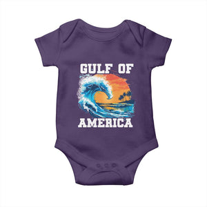 Gulf Of USA America Baby Onesie President Trump 2025 Funny Gulf Mexico Summer Vibes TS10 Purple Print Your Wear