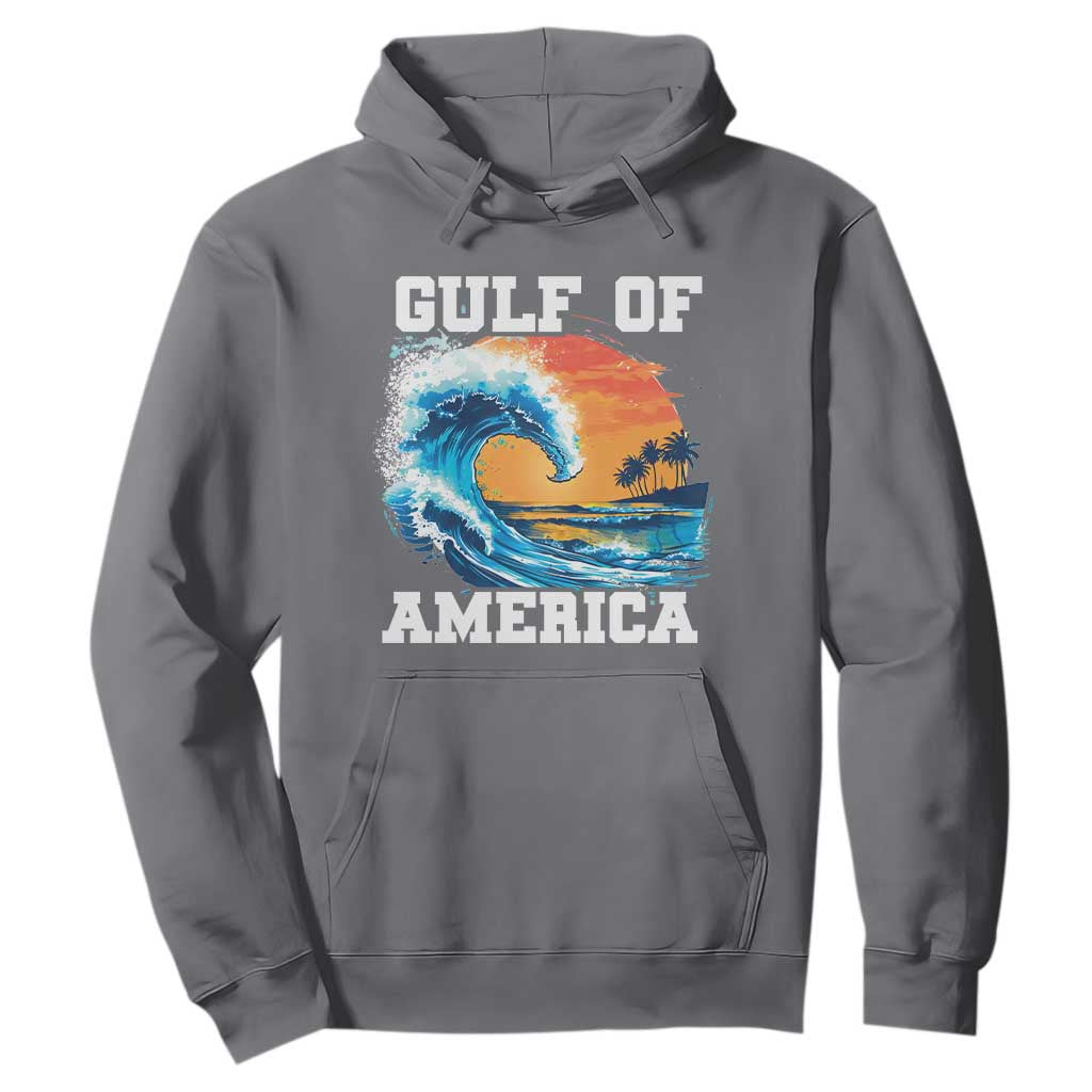 Gulf Of USA America Hoodie President Trump 2025 Funny Gulf Mexico Summer Vibes TS10 Charcoal Print Your Wear