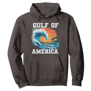 Gulf Of USA America Hoodie President Trump 2025 Funny Gulf Mexico Summer Vibes TS10 Dark Chocolate Print Your Wear