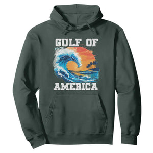 Gulf Of USA America Hoodie President Trump 2025 Funny Gulf Mexico Summer Vibes TS10 Dark Forest Green Print Your Wear