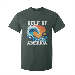 Gulf Of USA America T Shirt For Kid President Trump 2025 Funny Gulf Mexico Summer Vibes TS10 Dark Forest Green Print Your Wear