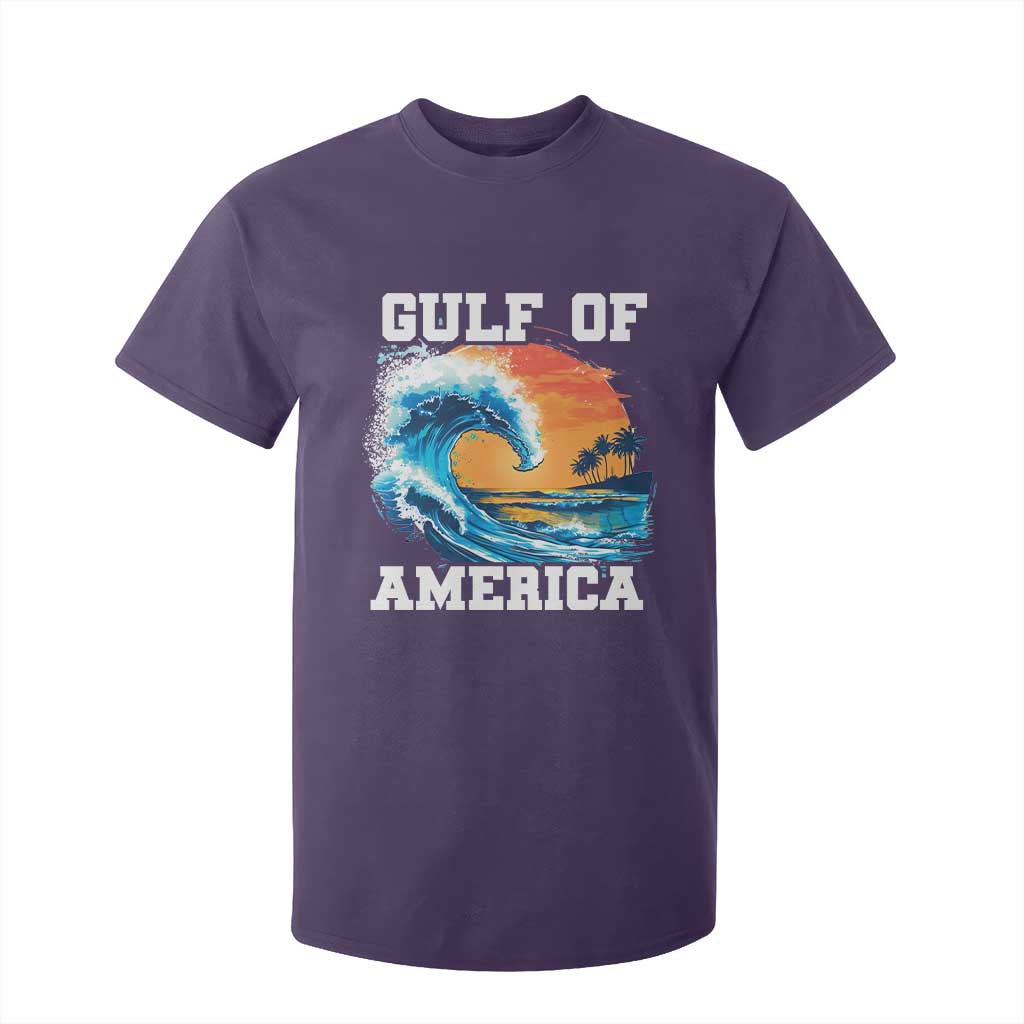 Gulf Of USA America T Shirt For Kid President Trump 2025 Funny Gulf Mexico Summer Vibes TS10 Purple Print Your Wear