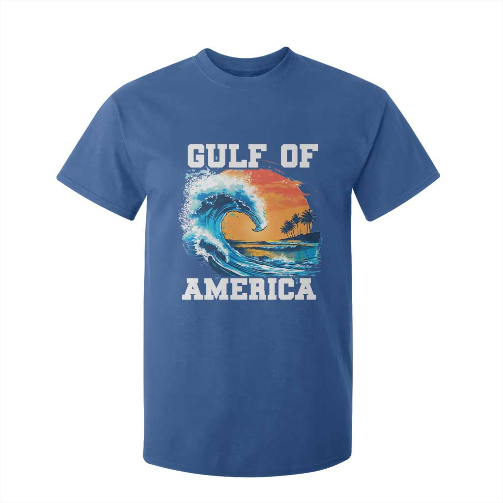 Gulf Of USA America T Shirt For Kid President Trump 2025 Funny Gulf Mexico Summer Vibes TS10 Royal Blue Print Your Wear